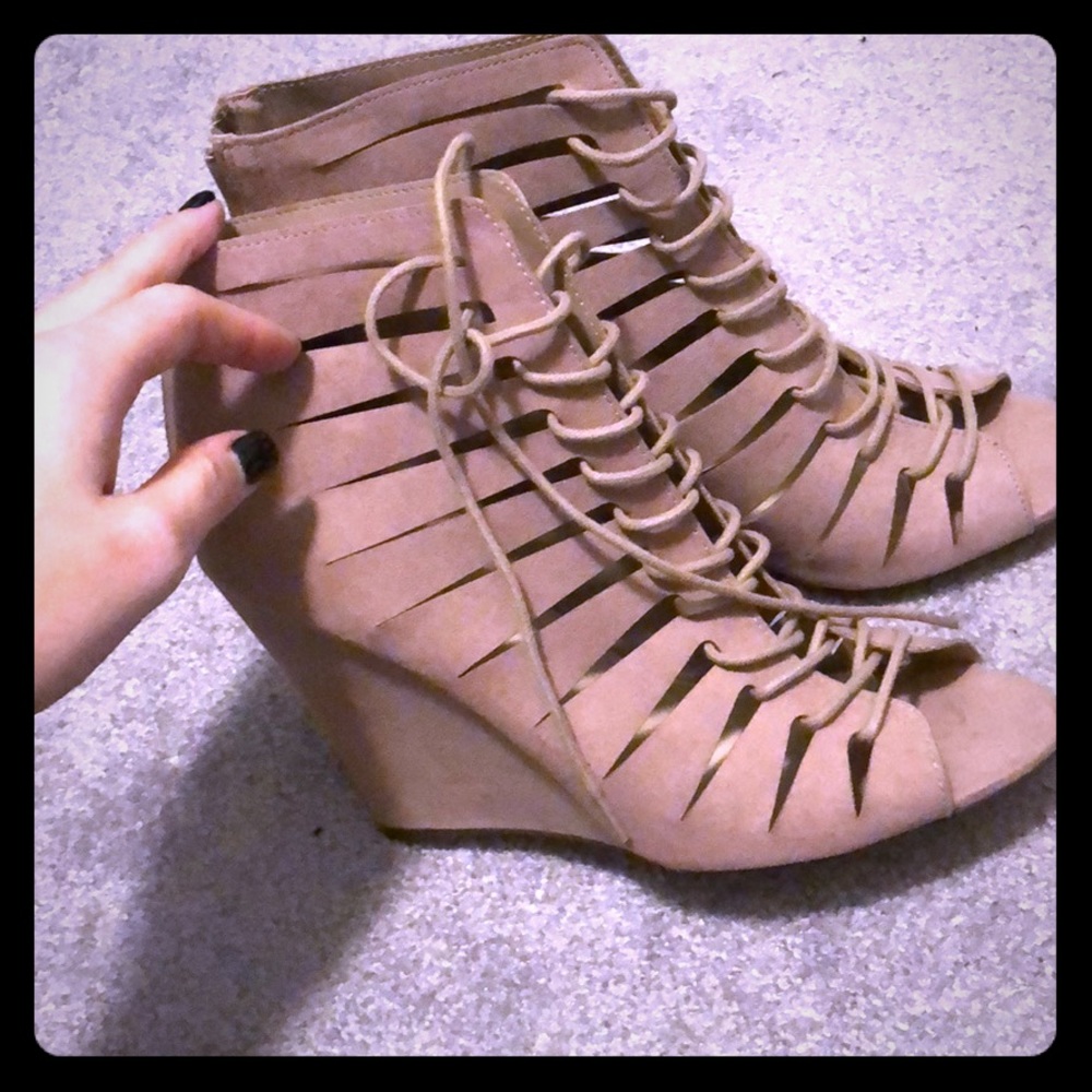 Forever 21, Pink/Nude Wedges